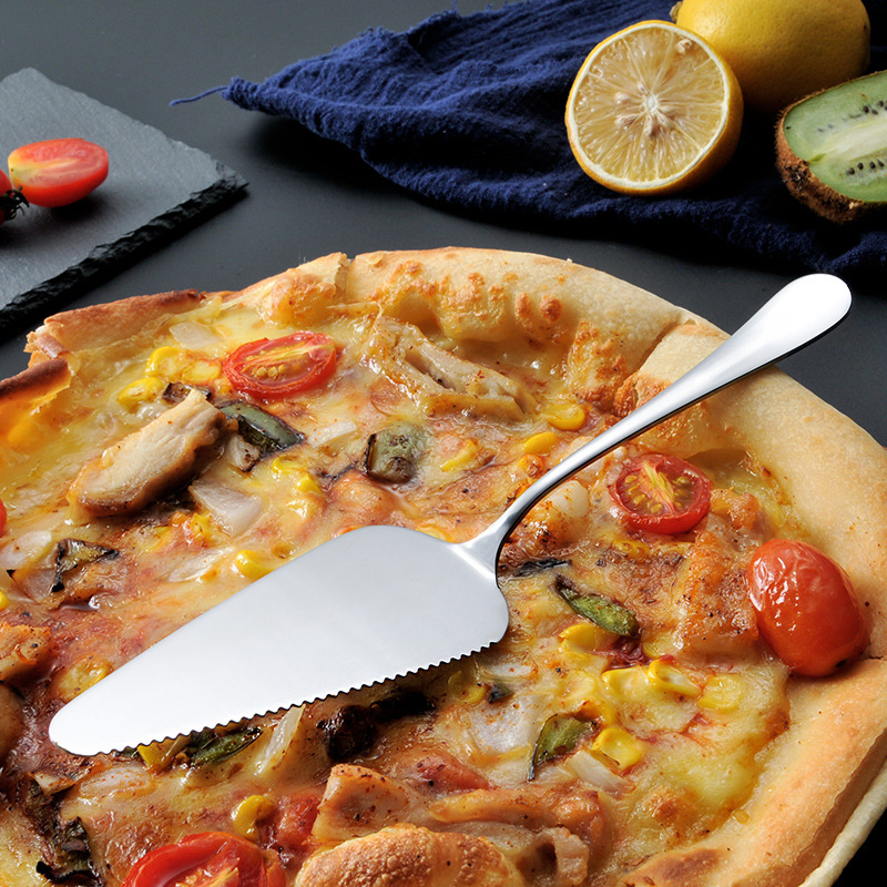 Factory wholesale stainless steel baking tools, pizza spatulas, dessert mooncake knives and forks, cake spatulas, restaurant household logos details Picture