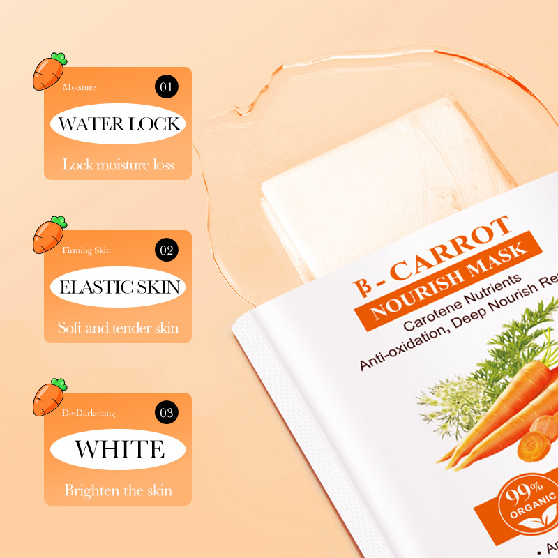 Cross-border export wholesale of SADOER Carrot Nourishing Mask sheets for hydrating and moisturizing the skin details Picture