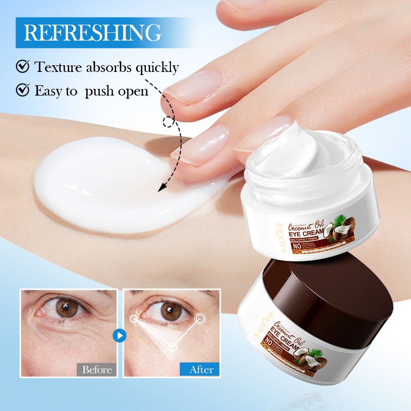 SADOER coconut Oil Nourishing and firming Eye Cream, Hydrating and Moisturizing skin Care Eye cream, cross-border export wholesale Application Scenario