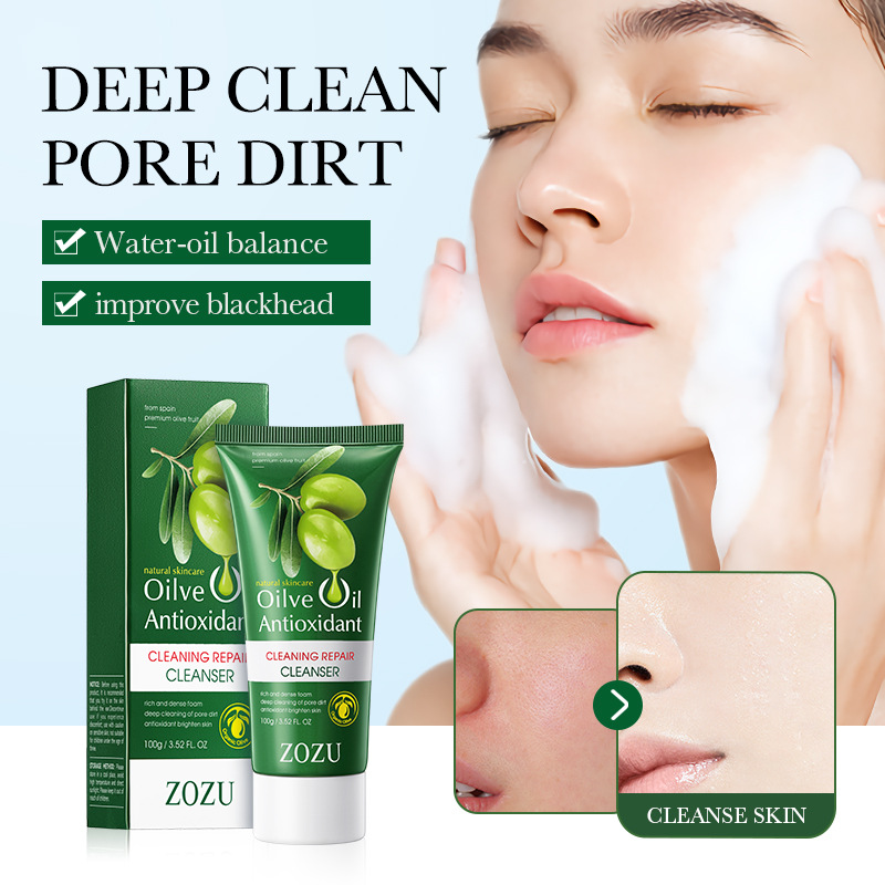 All-english ZOZU olive Oil Cleansing Facial Cleanser is gentle, soothing and refreshing. Cross-border export wholesale Application Scenario