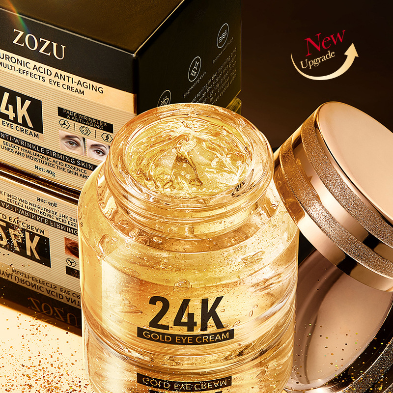 All-english ZOZU24K Gold Hyaluronic Acid Anti-Wrinkle Multi-Effect Eye Cream for Eye Care, cross-border export wholesale details Picture