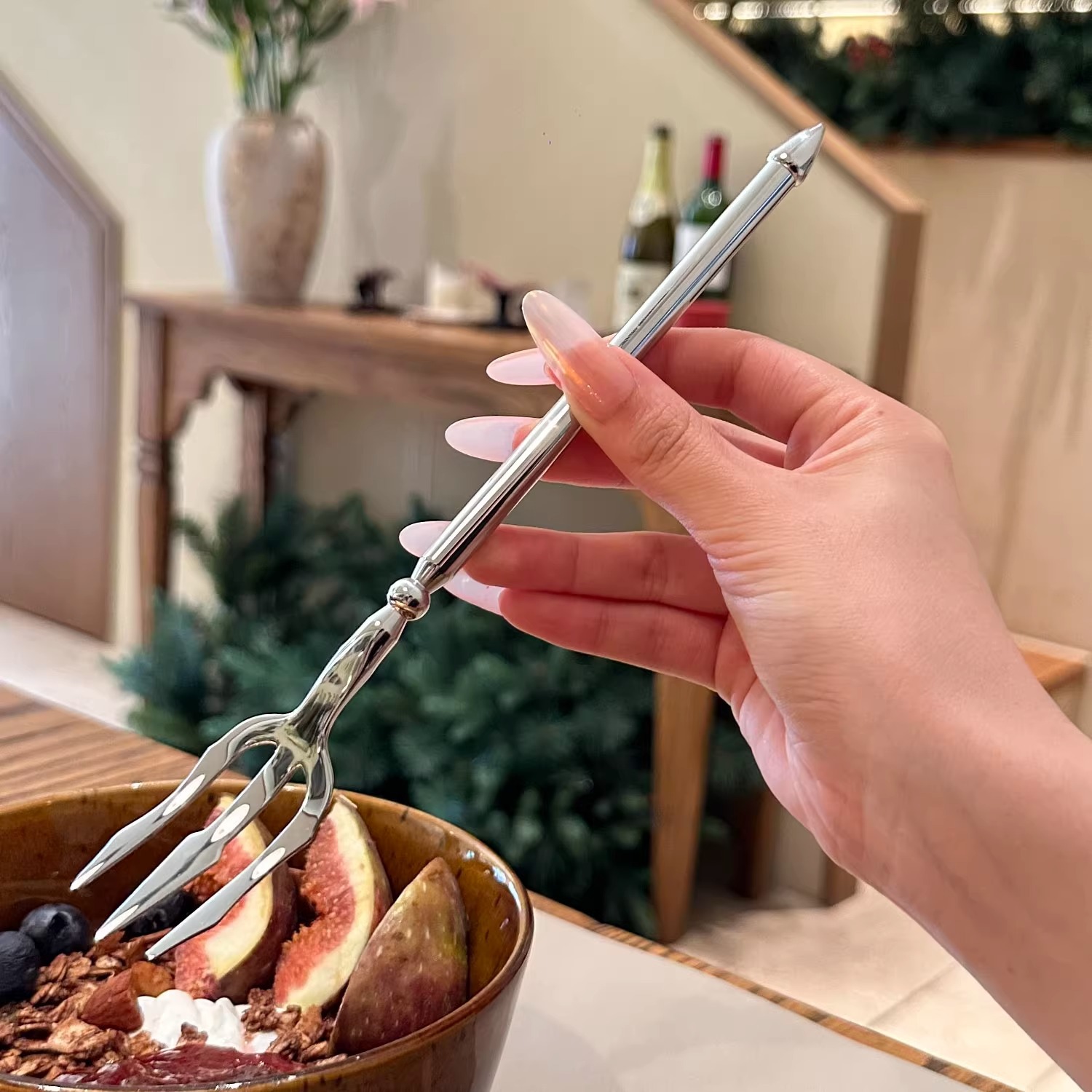 Poseidon Trident Viking Series 304 stainless steel knives, forks and spoons Hotel restaurant Western tableware Application Scenario