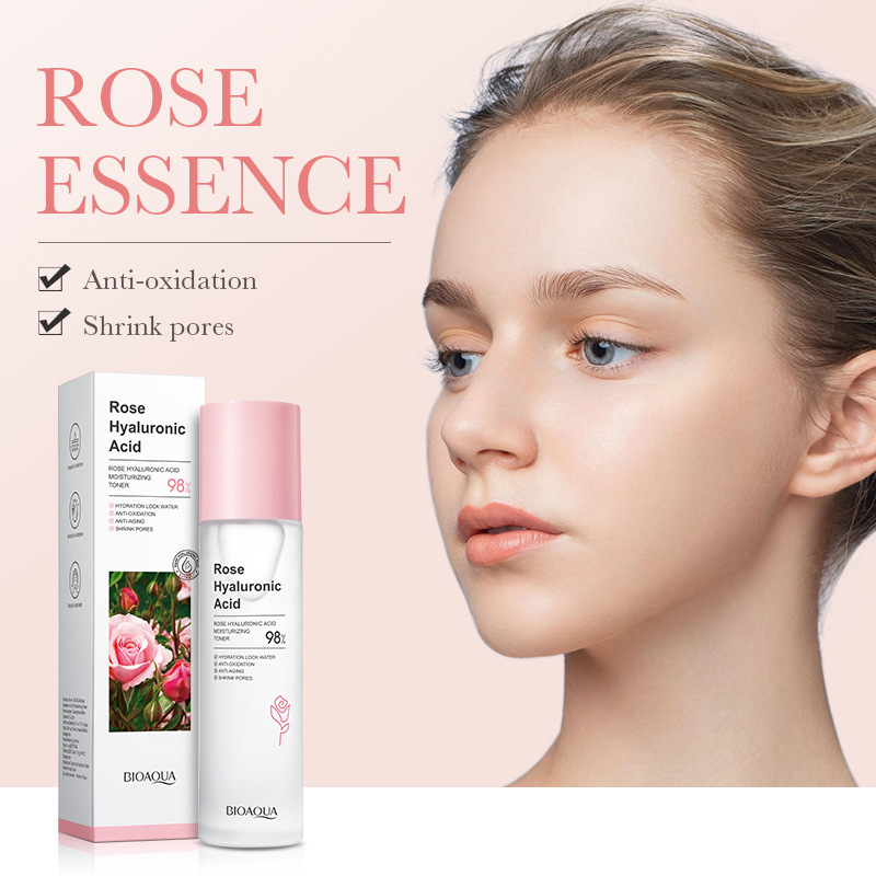All-english BIOAOUA Rose Hyaluronic Acid Moisturizing Toner, Hydrating and Brightening Moisturizing Water Cross-border export wholesale details Picture