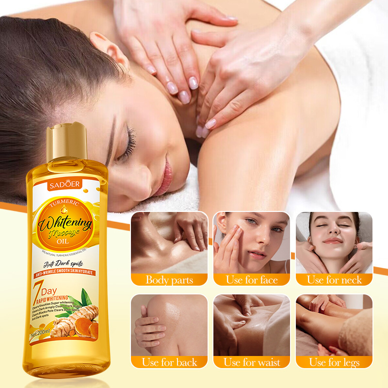 SADOER turmeric Whitening Massage Essential Oil for moisturizing the Body, a universal essential oil for cross-border wholesale trade details Picture