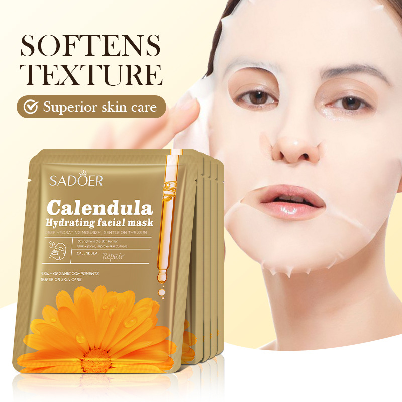 Cross-border export wholesale of SADOER calendula Hydrating and Repairing facial mask Moisturizing Mask details Picture