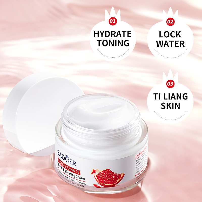 Full English SADOER Pomegranate Revitalizing and Brightening Face Cream, cross-border export wholesale of hydrating and brightening Skin Cream Specification drawing