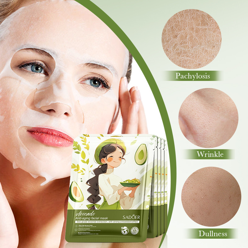 Cross-border wholesale of SADOER avocado anti-wrinkle Mask for hydrating, moisturizing and nourishing the skin in full English details Picture