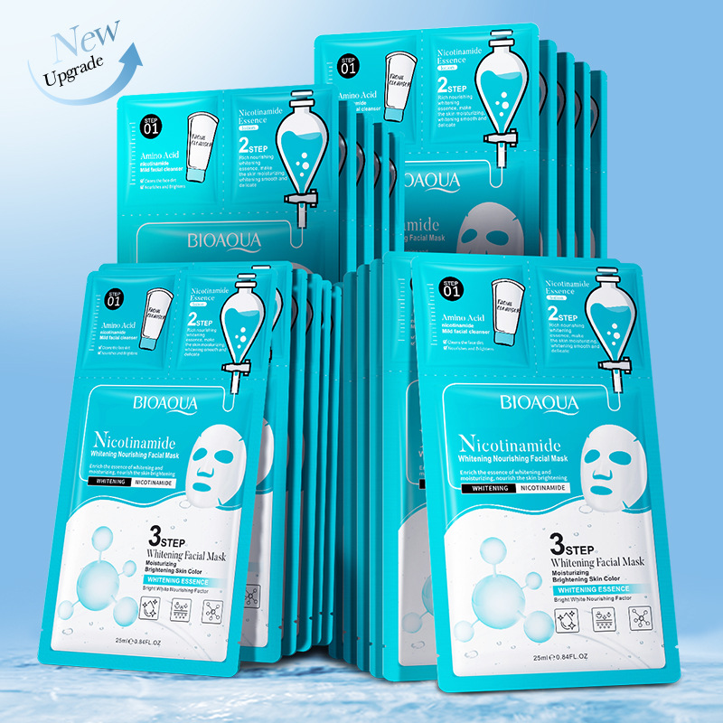 All-english BIOAOUA Collagen Three-Step Facial mask Hydrating and Moisturizing Mask Cross-border export wholesale Specification drawing
