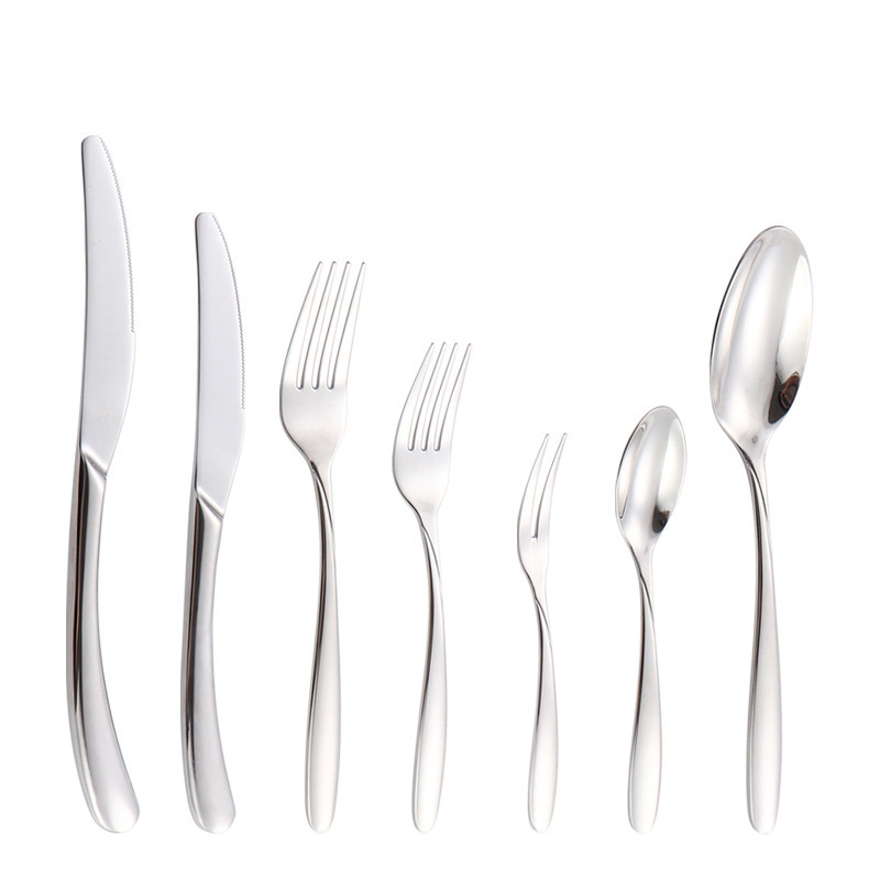 Export costa steak knife, fork and spoon set 304 stainless steel Western tableware knife and fork 4-piece set Dessert spoon Ouya Item Picture