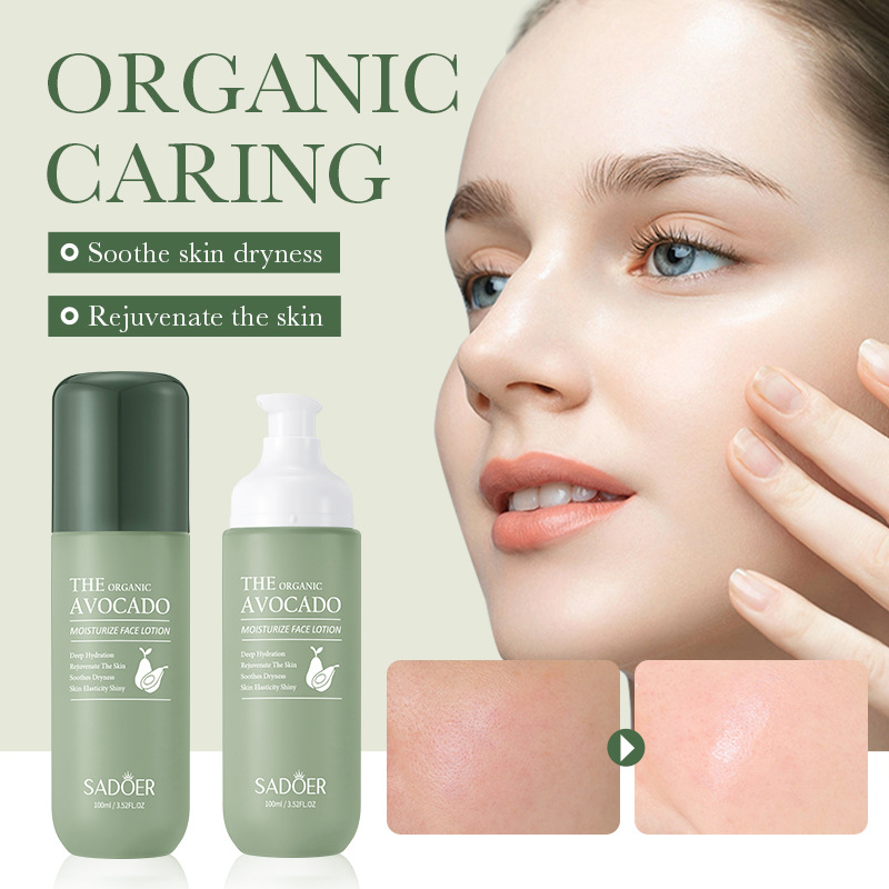 Cross-border wholesale of all-English SADOER organic Avocado Moisturizing Lotion, hydrating, refreshing and nourishing water and lotion details Picture