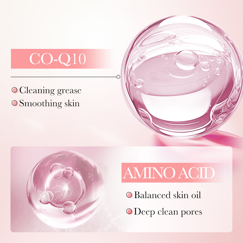 Cross-border export wholesale of all-English SADOER coenzyme Q10 amino acid cleansing mousse and foaming facial cleanser Specification drawing