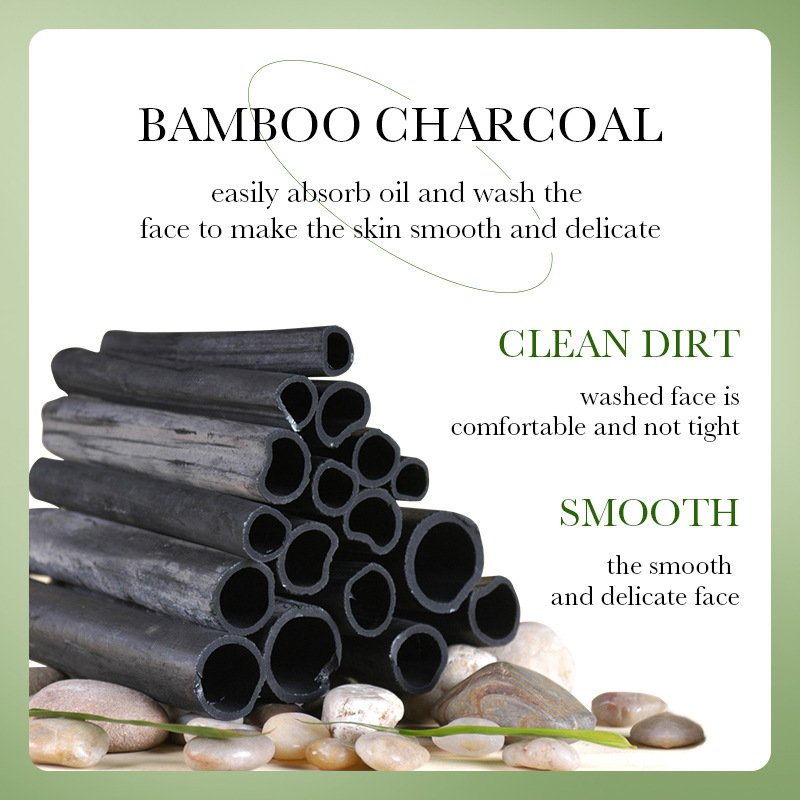 All-english ZOZU bamboo charcoal Cleansing Facial cleanser for pore cleaning, cross-border export wholesale Item Picture