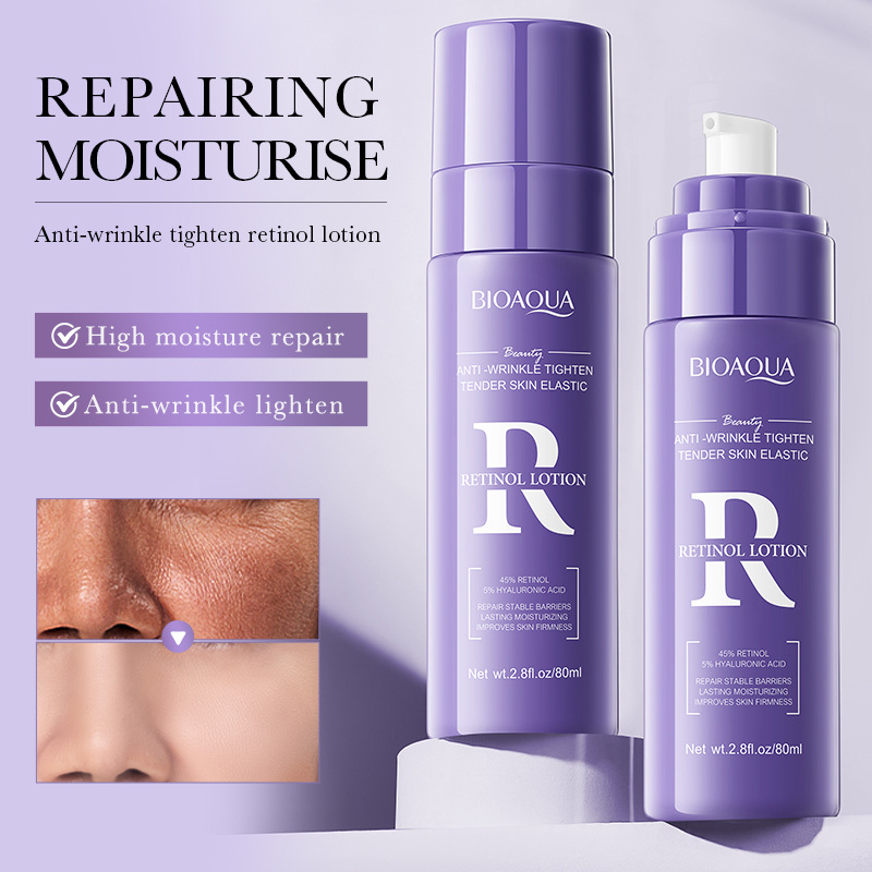 All-english BIOAOUA Retinol Anti-Wrinkle Firming Lotion Moisturizing and firming Skin Lotion Cross-border export wholesale details Picture