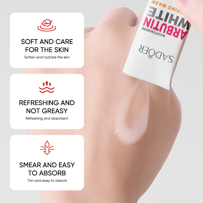 Cross-border export wholesale of SADOER nicotinamide arbutin night Freeze Mask naked sleeping Mask Specification drawing