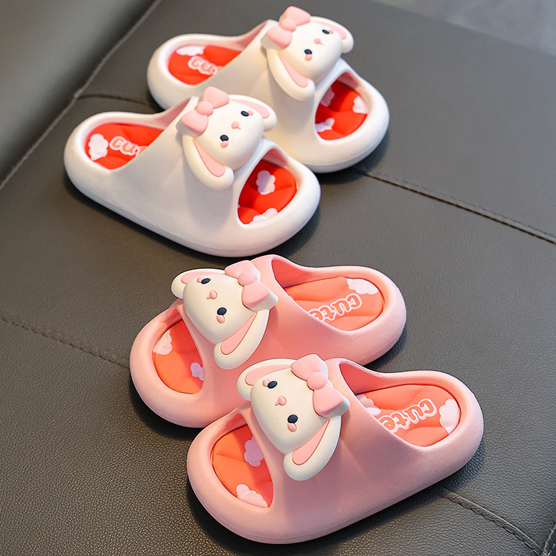 Baby slippers, cute cartoon for girls, summer outerwear, soft soles for home use, bathroom comfort, anti-slip, cool slippers for children 82 full figure
