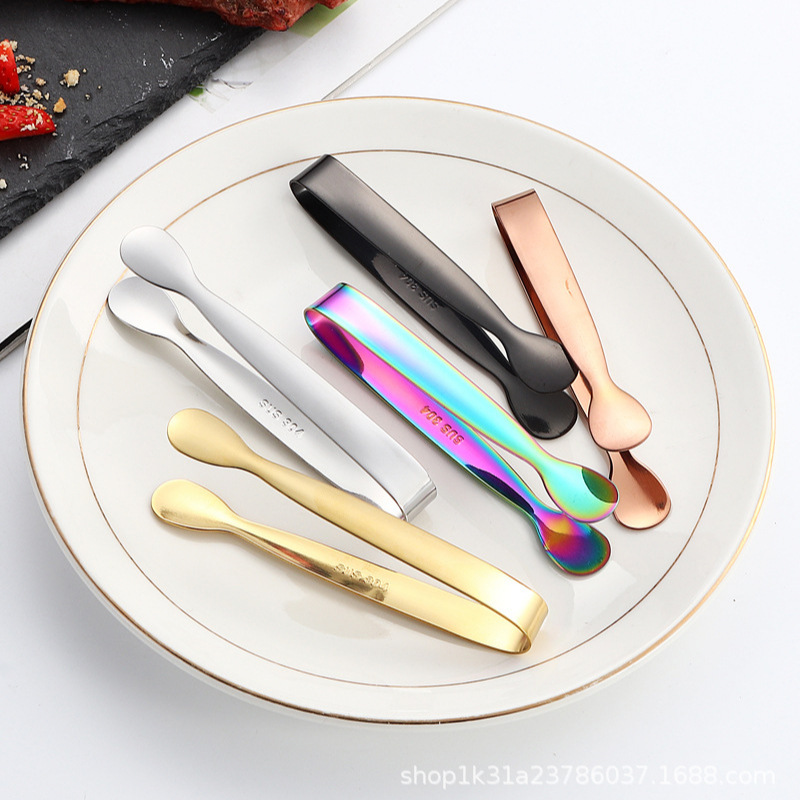 304 stainless steel bar ice cube tongs, sugar cube tongs, small ice tongs, ice cube bucket tongs, ice tongs, rose ice tongs full figure