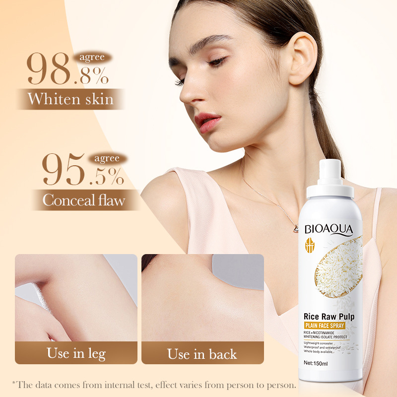 All-english BIOAOUA Rice Original Pulp Nicotinamide Whitening and Natural Beauty Spray Cross-border Export wholesale Application Scenario