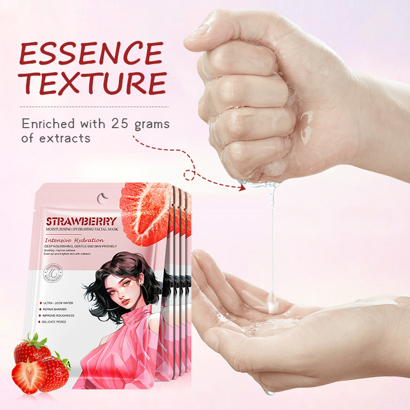 BIOAOUA Strawberry Moisturizing and Hydrating Facial mask Cross-border export wholesale Item Picture