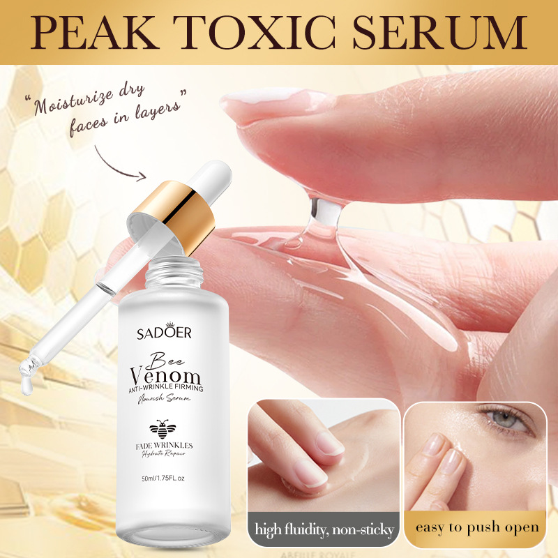 Cross-border export wholesale of SADOER Bee Venom Anti-Wrinkle Firming Nourishing Essence and Hydrating Skin Nourishing Essence in full English Application Scenario