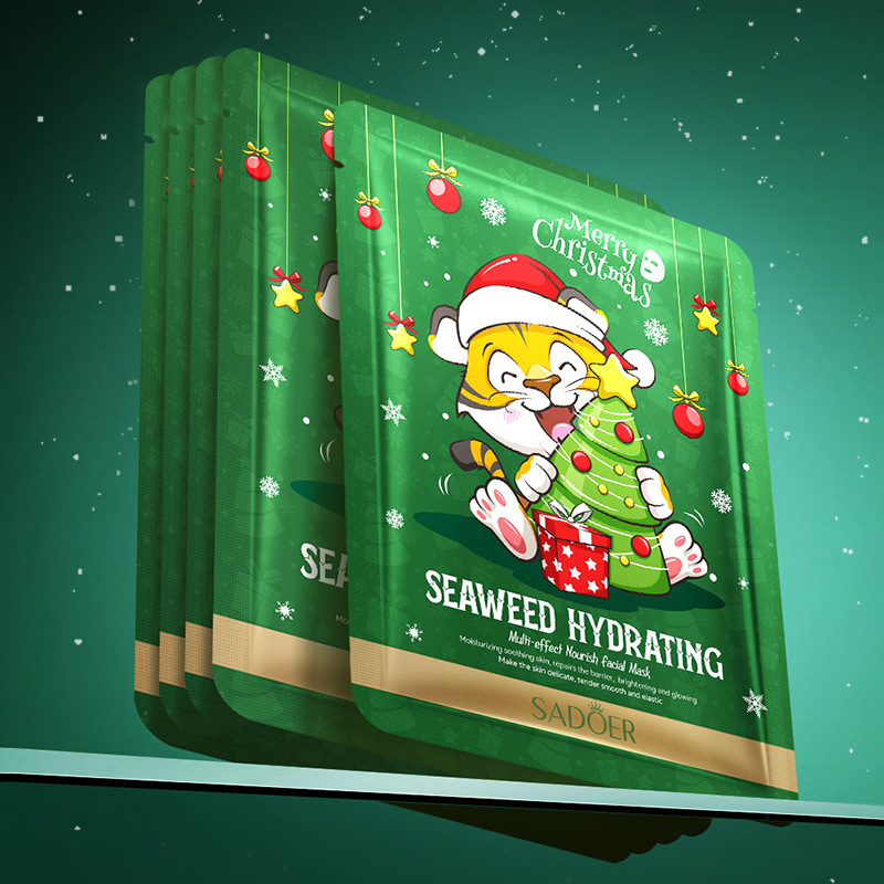 Cross-border export wholesale of SADOER Christmas Seaweed Hydrating Multi-effect Nourishing Mask and Moisturizing Moisturizing Mask in English Item Picture
