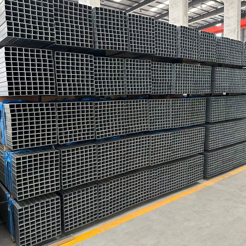 Zinc-aluminum-magnesium square tube manufacturer has large-diameter galvanized square tubes in stock for building curtain walls and black iron square tubes for engineering use Application Scenario