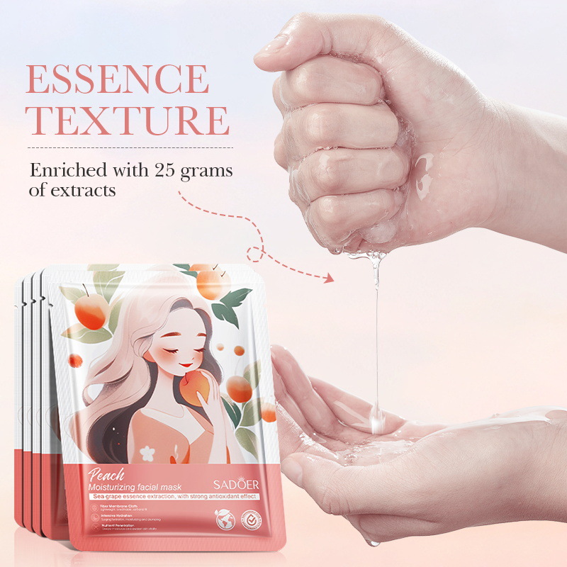All-english SADOER Peach Moisturizing Mask for hydrating and moisturizing the skin cross-border export wholesale Item Picture