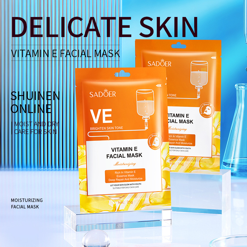 Cross-border wholesale of SADOER Vitamin E Moisturizing Facial mask for hydrating and brightening details Picture