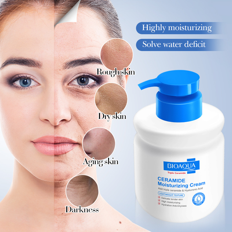 All-english BIOAOUA Ceramide Hyaluronic acid Moisturizing Cream, Moisturizing face cream, cross-border export wholesale Specification drawing
