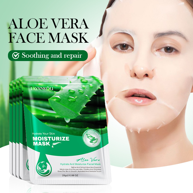 All-english FAYANKOU Aloe Vera Hydrating and Moisturizing Mask Cross-border export wholesale hydrating and moisturizing Mask details Picture