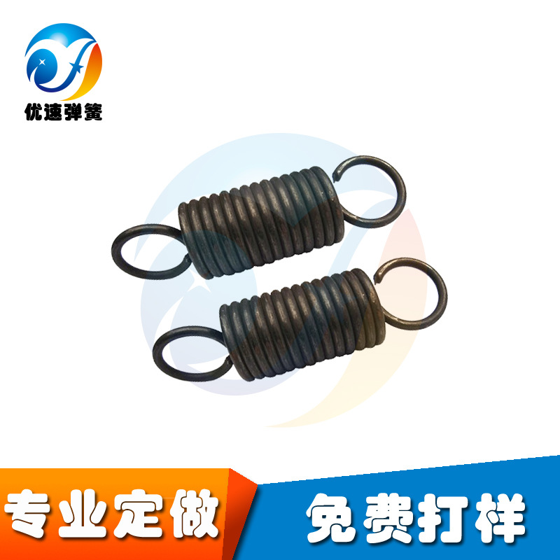 The spring factory produces carbon steel blackened tension springs of 2.5*18*92mm details Picture
