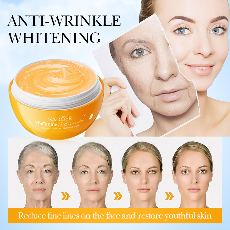 Cross-border wholesale of SADOER mango Whitening, anti-wrinkle, Moisturizing sleeping Mask and hydrating mask in English Specification drawing