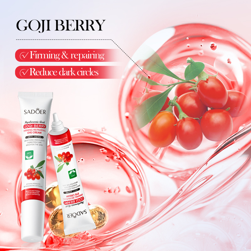 SADOER Goji Berry Anti-Wrinkle, Firming and Repairing Eye Cream to improve dryness, cross-border export wholesale Specification drawing