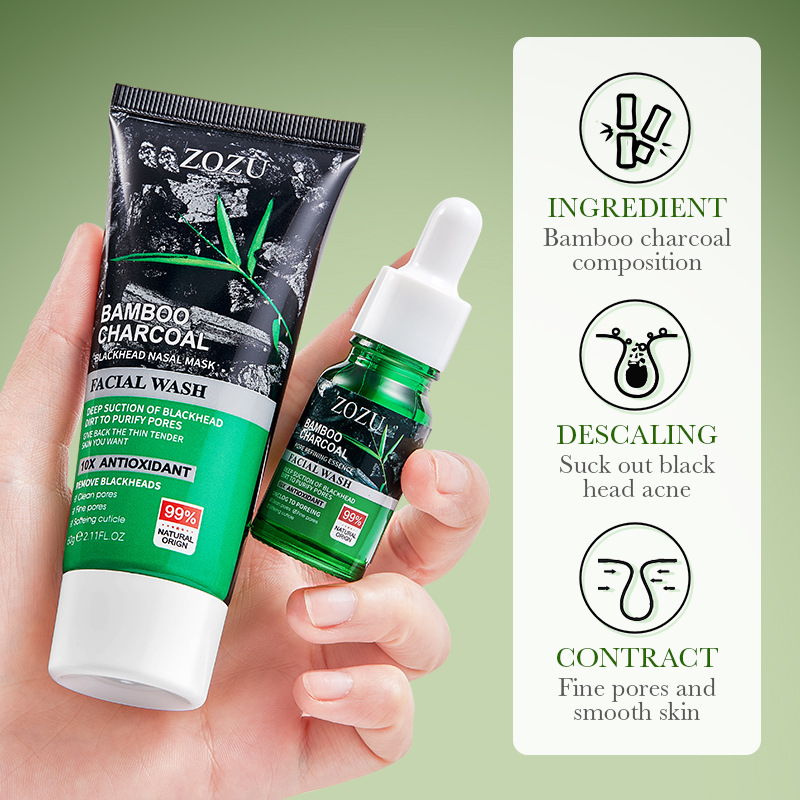 All-english ZOZU Blackhead Removal and Pore-shrinking Set Facial T-zone Care Kit Cross-border export wholesale Specification drawing