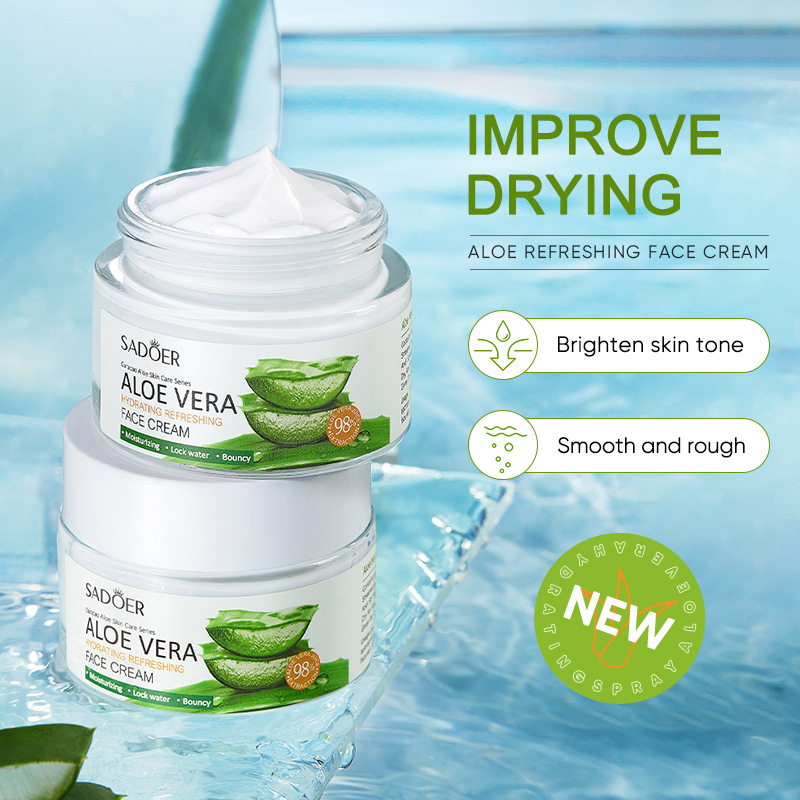 SADOER Aloe Vera Hydrating and Refreshing Cream, Hydrating and Moisturizing Skin Essence Cream, cross-border export wholesale details Picture