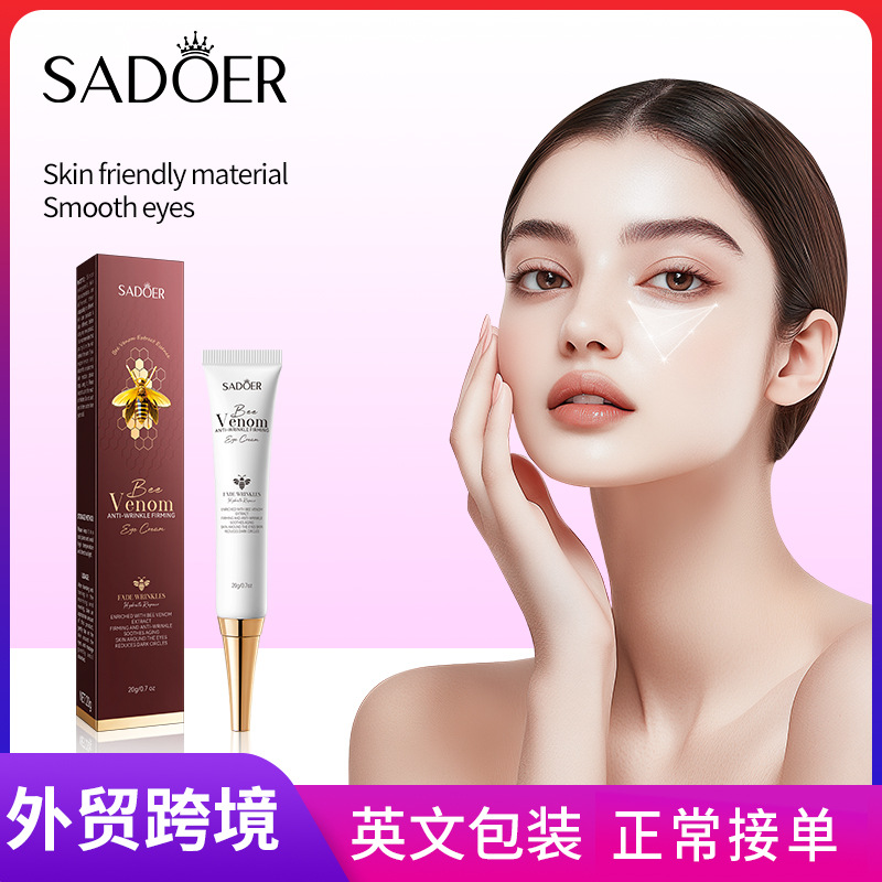 SADOER Bee Venom Anti-wrinkle and Firming Eye Cream, Hydrating and improving dryness, cross-border export wholesale full figure