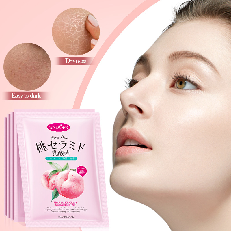 Cross-border export wholesale of SADOER Peach Lactic Acid Bacteria Nourishing and Hydrating Mask and Moisturizing Mask details Picture