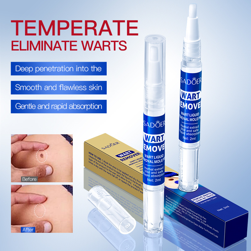 All-english SADOER anti-wart Liquid, mole removal pen, smooth and flawless skin absorption essence pen, cross-border export wholesale full figure