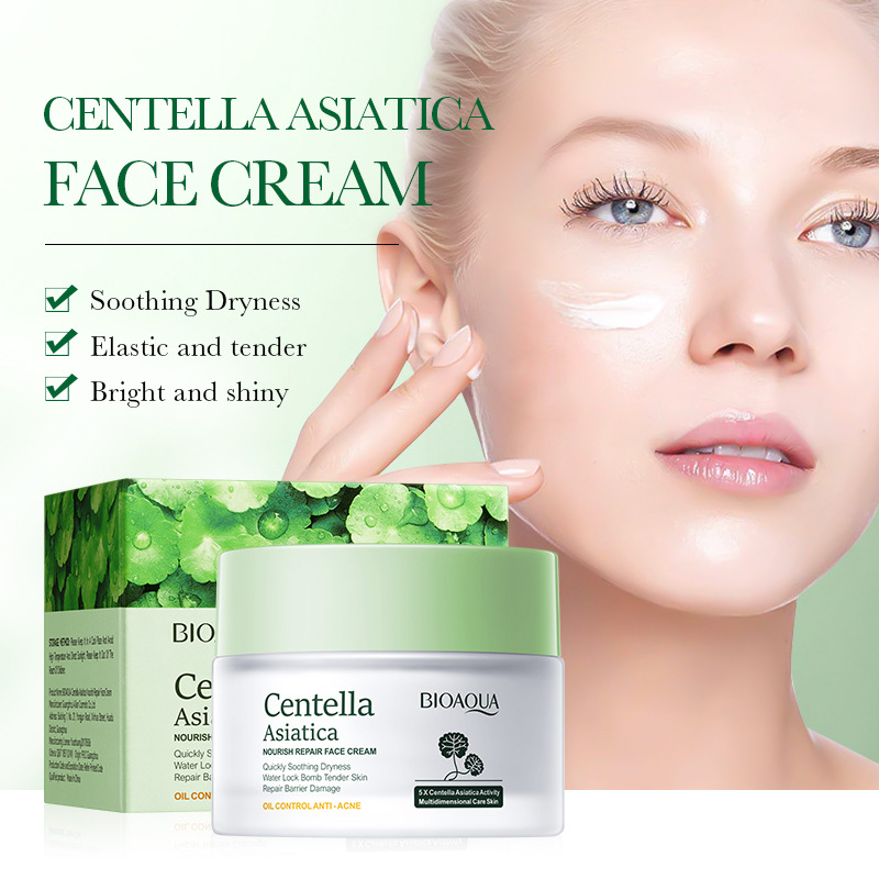 All-english BIOAOUA Centella asiatica skincare Set, a six-piece set for cleansing, Moisturizing and hydrating, cross-border export wholesale Specification drawing