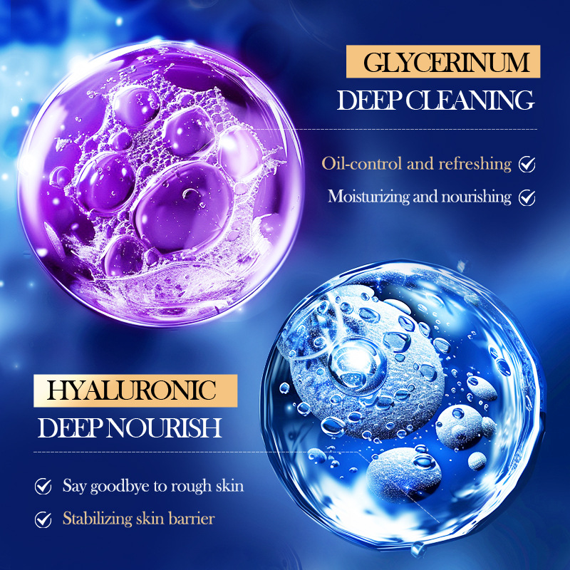 All-english SADOER Type III Collagen oil-Control Soothing Facial Cleanser for cleansing the face, cross-border export wholesale Application Scenario