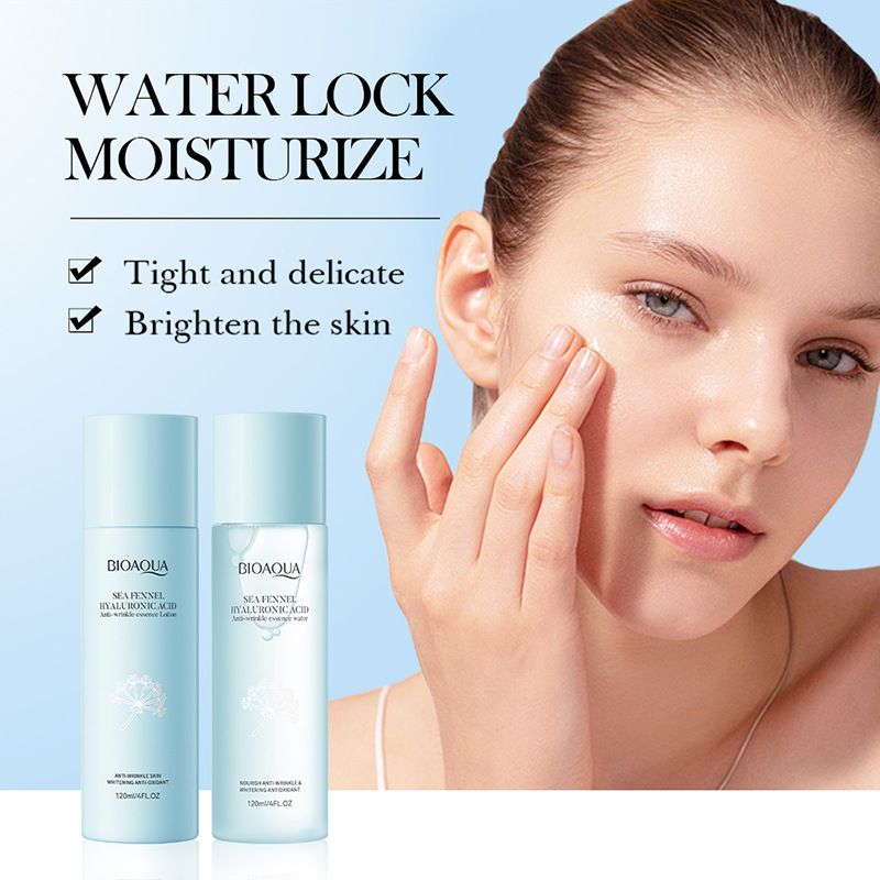 All-english BIOAOUA Sea Fennel Hyaluronic Acid Anti-Wrinkle Essence Lotion and Toner Cross-border export wholesale details Picture