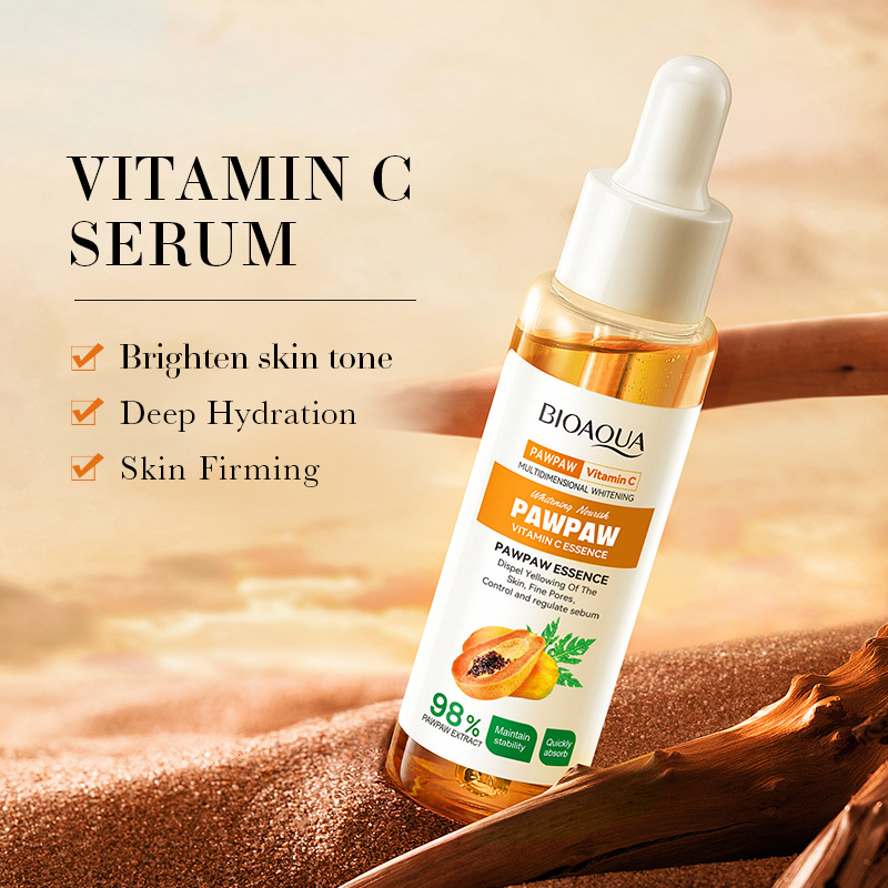 All-english BIOAOUA Papaya Vitamin C Brightening Nourishing Essence and Hydrating Serum Cross-border export wholesale details Picture