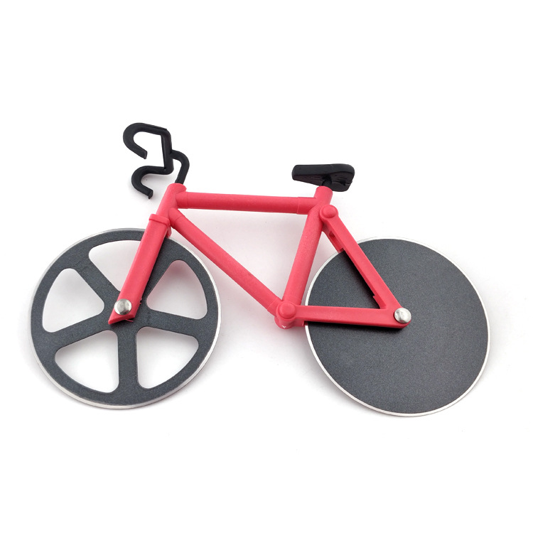Creative bicycle pizza cutter stainless steel medium pizza maker, home pizza roller cutting tool for baking pizza details Picture