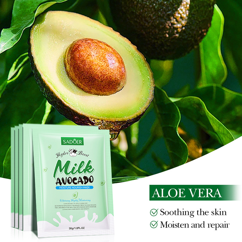 Cross-border wholesale of SADOER milk Avocado Moisturizing and Nourishing Mask and hydrating Mask in English Specification drawing
