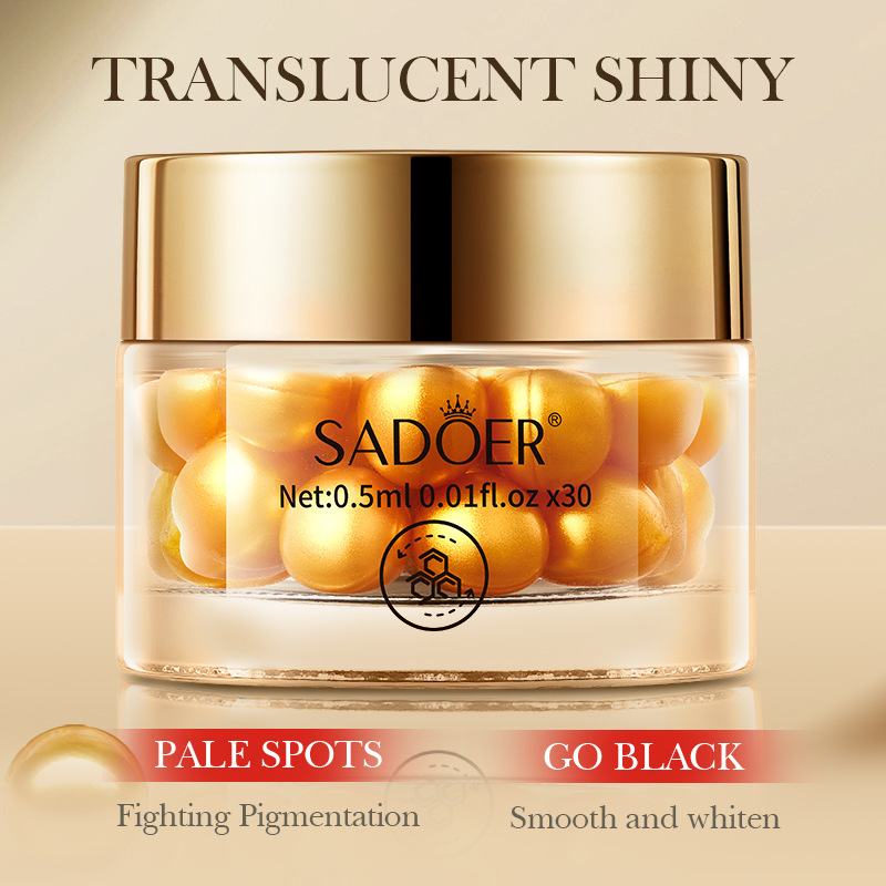 Cross-border export wholesale of all-English SADOER Whitening Capsules, Whitening Essence Oil and Texture Brightening Essence liquid Specification drawing