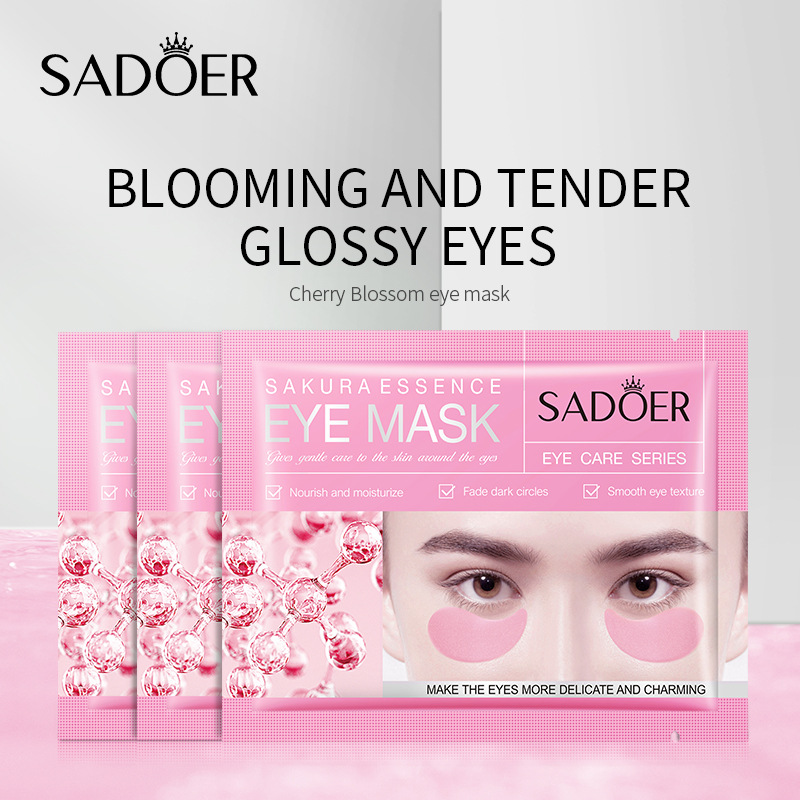 Cross-border wholesale of the full range of SADOER caviar Eye mask sheets in English Specification drawing