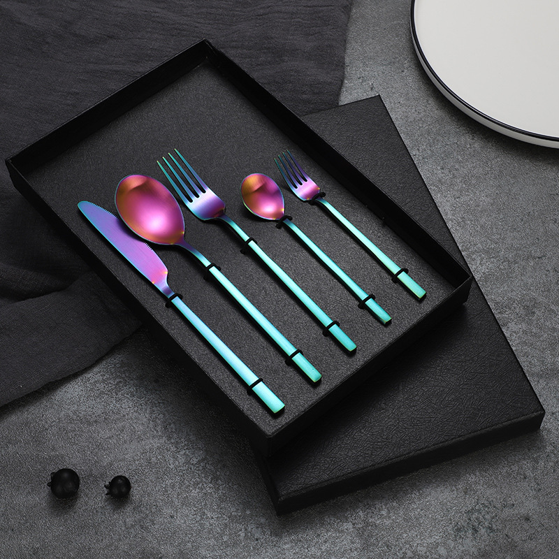 Cross-border stainless steel knife, fork, spoon, brushed steak knife and fork, foreign trade version, Instagram popular Western dining tableware set gift Specification drawing