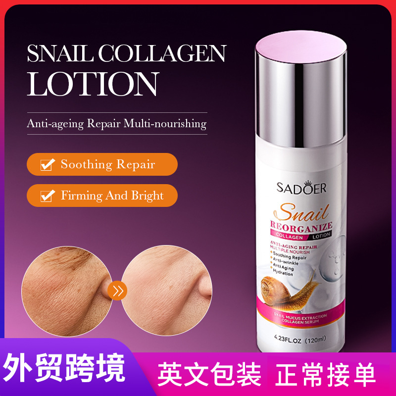 SADOER Snail Recombinant Collagen Lotion Moisturizing Skin Lotion Cross-border export wholesale full figure