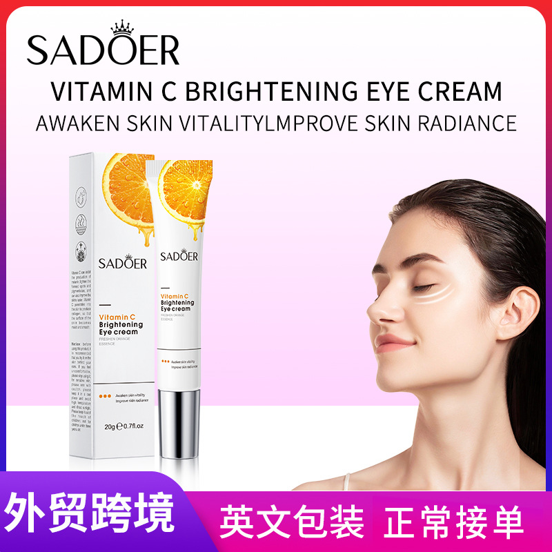 SADOER Vitamin C Eye Cream for Moisturizing, hydrating, brightening and softening the skin, cross-border export wholesale full figure