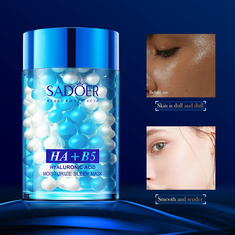 Cross-border export wholesale of SADOER hyaluronic acid B5 Hydrating and Repairing sleep Mask and skin rejuvenation mask Specification drawing