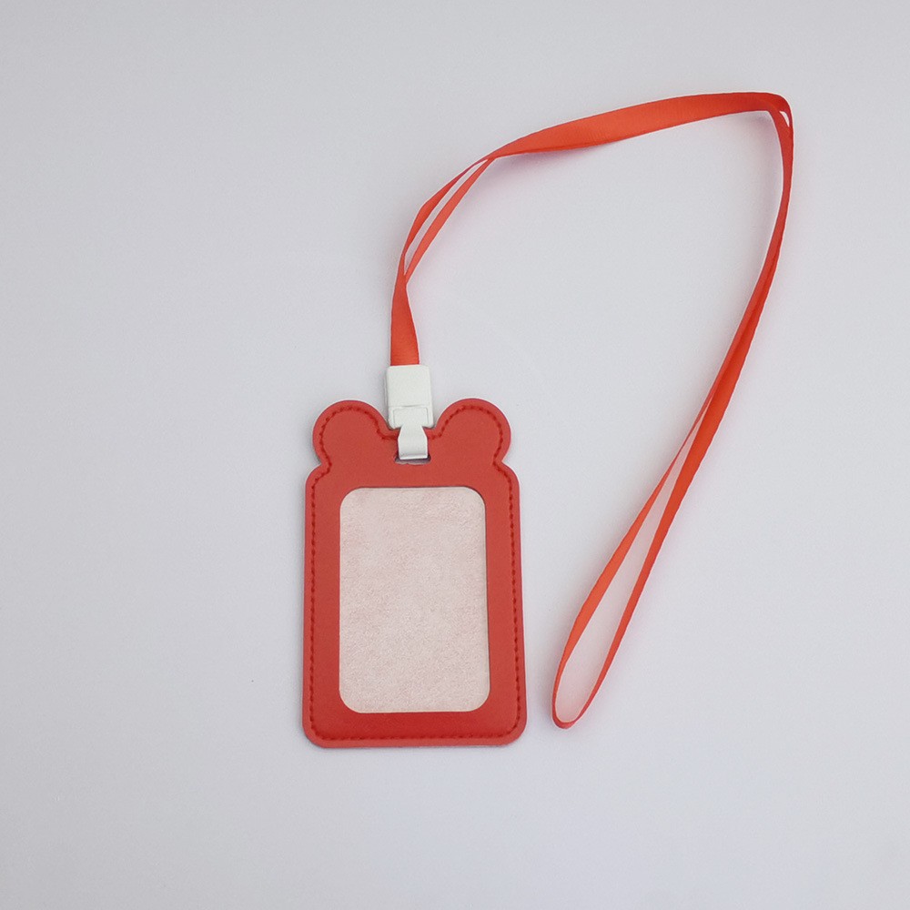 The factory supplies modern and simple student ID card name tag covers with ropes, multi-color dust-proof and fold-proof transparent name tag covers Specification image